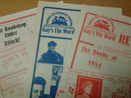 Pamphlets from "Gay's the Word" Bookshop